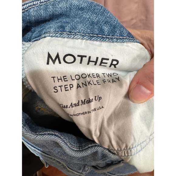 Mother Denim The Looker Two Step Ankle‎ Fray Skinny Jeans in Kiss and Makeup 28 - Picture 10 of 10